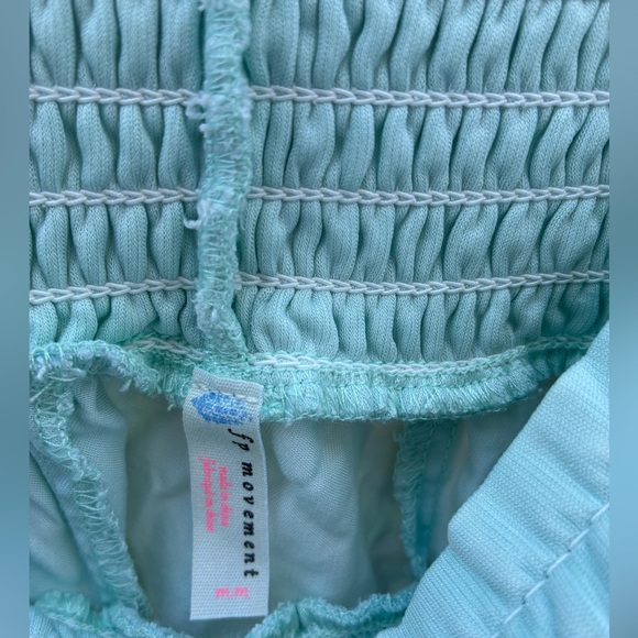 Free People Sky Blue High Waist Women's Shorts - Picture 4 of 5